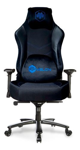 Silla Butaca Gamer Melon Gaming Oficina Reclinable Color Negro/azul Xpro Flag Material Del Tapizado Cuero Pu