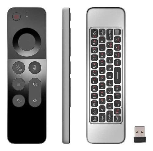 Control Smart Tv Con Teclado Air Mouse Y Control De Voz