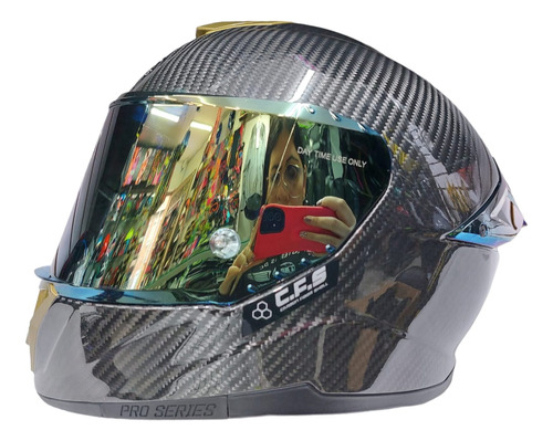 Casco En Carbono Shaft Pro 620 C Evo, Certificado Ece 2206.