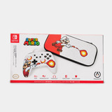 Control Con Cable + Bolso Slim Para Nintendo Switch Mario 