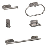 Kit Accesorio Baño Acero Inoxidable 5 Pz Mozart London 9342