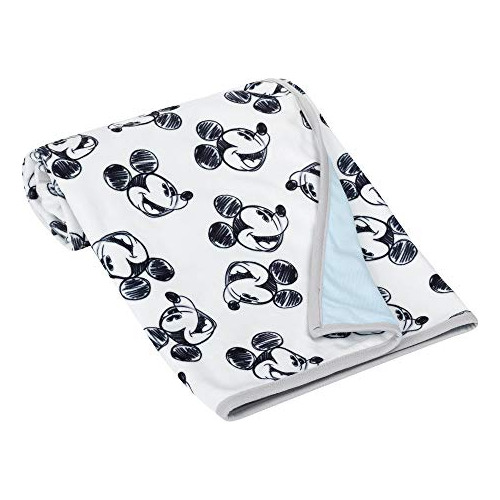 Manta Bebé Disney Baby Mickey Mouse - Azul/blanco Mink...