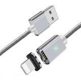 Cable Magnético Para iPhone Luz Led Carga Rápida Y Datos 2mt