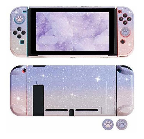 Carcasa Para Nintendo Switch Estandar Degradado Rosa Purpura