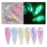 Confeti Figuras Colores Pastel X12 - Glitter Uñas