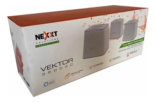 Repetidor Wifi Mesh Marca Nexxt Vektor 3600 Ac Con 3 Pack