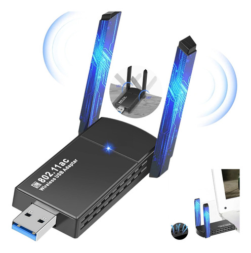 Adaptador Antena Wifi Inalámbric 1300mbps +usb3.0 Mac