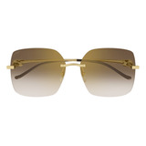 Lentes De Sol Cartier Ct0359s-002 60 Dorado Mujer