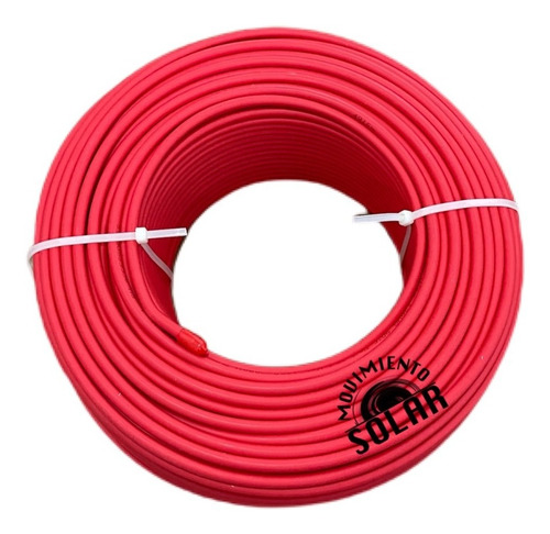 Cable Fotovoltaico 10awg 100 Metros Rojo Para Panel Solar