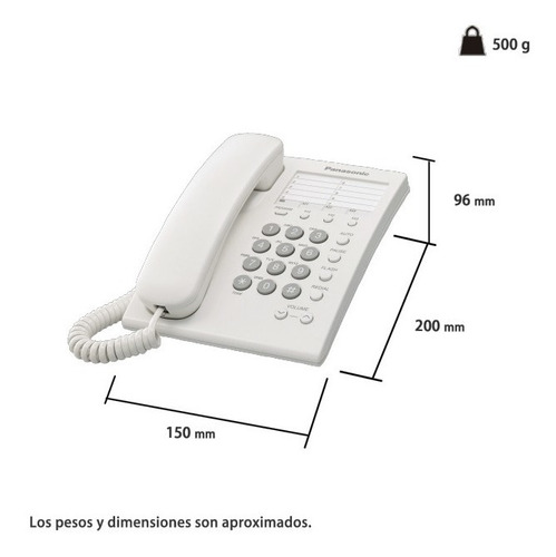 Telefono Fijo Panasonic Kx-ts550 Negro O Blanco