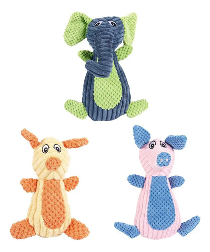 Pack 3x Juguetes Peluches Suaves Relajantes Para Perro Gato