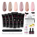 Makartt Poly Nail Extension Gel, 0.5 onzas, Color «nude».