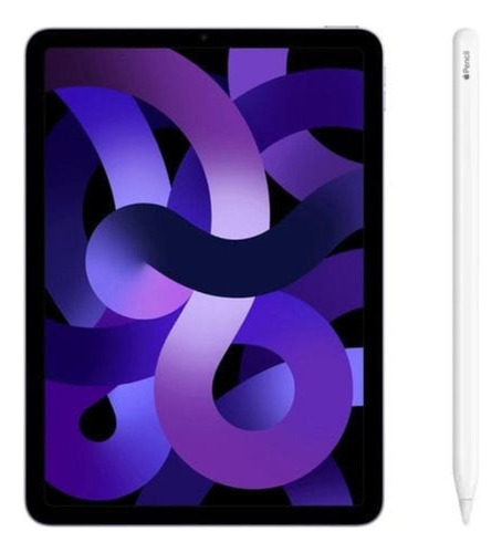 Kit Apple iPad Air 5th 10.9 Wi-fi 64gb Chipm1 Roxo + Pencil2