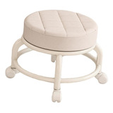 Silla Con Asiento De Ruedas Taburete De Pedicura Blanco