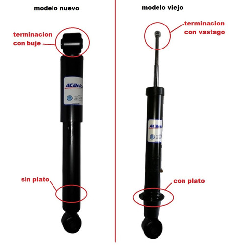 Juego Amortiguador Trasero Chevrolet Vectra - Zafira Acdelco Foto 3