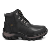 Botas Adventure Coturno Couro 100% Legitimo Palmilha Gel