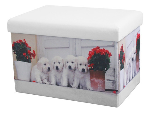 Puf Baulera Plegable 48x32x32cm. White Dogs