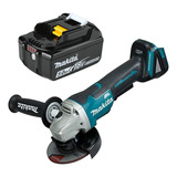 Esmeriladora Inalambrica Makita 18v Brushless Dga458+bateria Color Turquesa