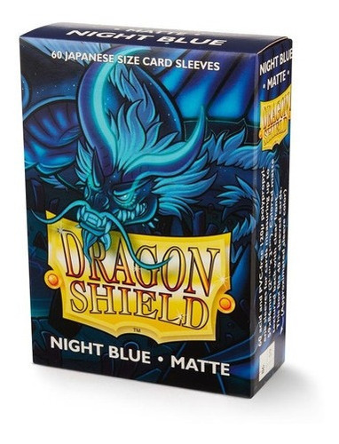 Sleeve Dragon Shield Yugioh Japones, Tamaño Pequeño, Color Azul Oscuro Mate