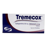 Tremecox Gabapentina/meloxicam 300/7.5mg 20 Tabletas