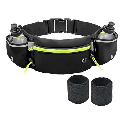 Deportiva,cinturón For Correr Con 2 Botellas De Agua,bolsa