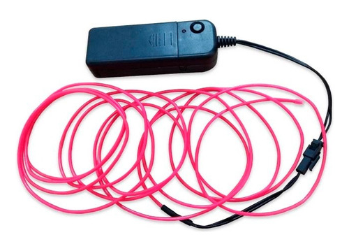 Hilo De Neon Led Pilas Luces Cable 3 Mts Color De La Luz Rosa