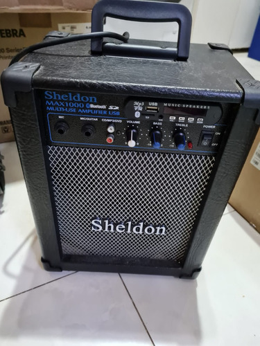 Amplificador Caixa Sheldon Max1000 Bluetooth Multiuso 15wrms