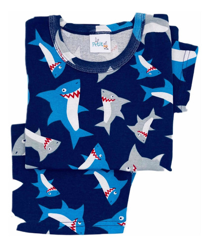 Pijama Corto Niño 100% Algodón Tiburones