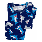 Pijama Corto Niño 100% Algodón Tiburones