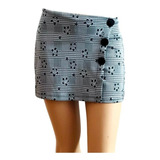 Mini Falda Short Colegiala Moda Negra Recta Cuadros Juvenil