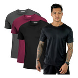Kit 3 Camiseta Masculina Academia Dry Fit Básica Treino