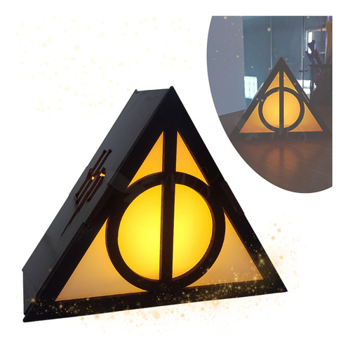 Luminária Abajur Led Harry Potter Hp Mdf Geek Hogwarts