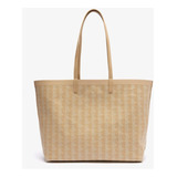 Tote Média Zely Em Lona Revestida Com Monograma Cor Off White / Creme