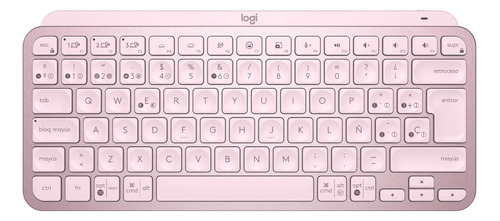 Teclado Bluetooth Logitech Master Series Mx Keys Mini Amv Color Del Teclado Rosa Idioma Español