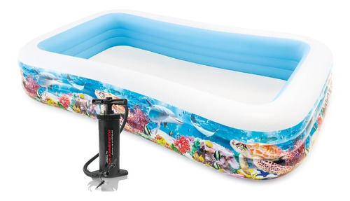 Pileta Inflable Tropical Intex 305x193x 56 Cm. + Inflador