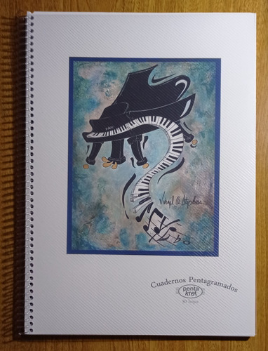 Cuaderno Pentagramado Artesanal A4 50 Hojas Jazz Art