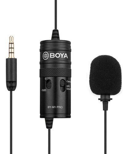 Microfone De Lapela By-m1 Pro Boya Preto