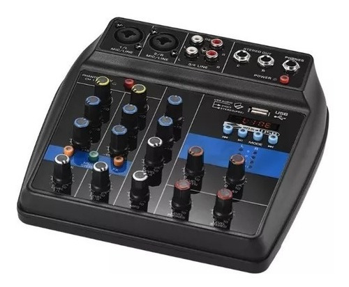 Consola Mezclador Audio Y Sonido Wvngr F2-mb Mixer 4 Canales