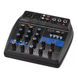 Consola Mezclador Audio Y Sonido Wvngr F2-mb Mixer 4 Canales