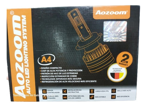 Bombillos Luces Led Aozoom A4 H4 Para Carro 18.000 Lumenes