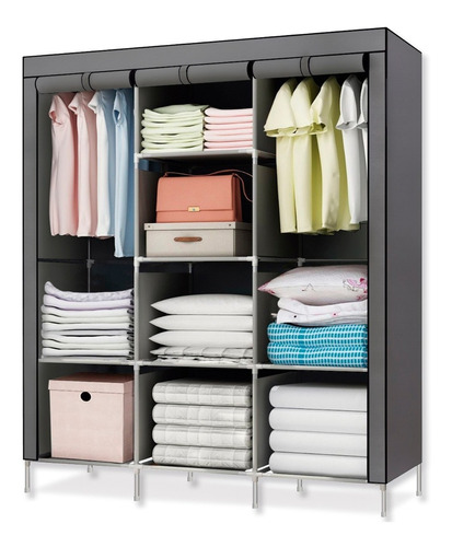 Closet Ropero Armable Transportable Gris 175x130x45 - R5620