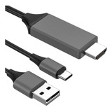 Cable Adaptador Hdtv 4k Tipo C A Usb De 2m Tablet Android