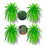 Kit 4 Samambaias Planta Artificial Folhagem Realista 90 Cm