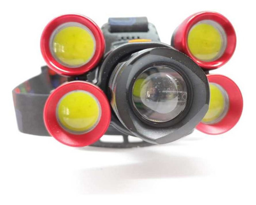 Lampara 5 Led Cabeza Minero 10,000 Lumens C/agua 300m D/alca