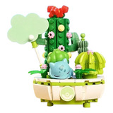 Cactus Bonsai Bulbasaur Bloques Para Armar Pokemon Pikachu