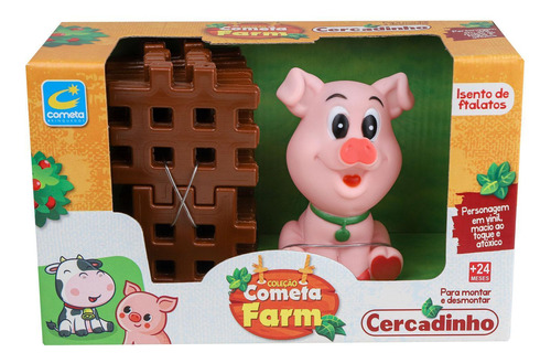 Fazendinha De Brinquedo Animal Porquinho Soft Com Cercadinho