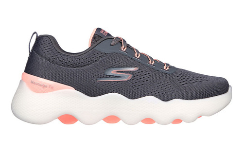 Tenis Mujer Skechers Go Walk  - Gris-rosa