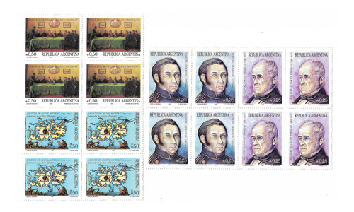 Malvinas. Conm. Históricas 4 Series Mint 1664/7 En Cuadritos