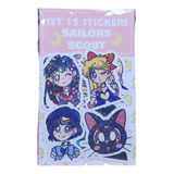 Set De Stickers Sailor Scouts Holograficos Kawaii