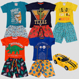 Lote 10 Peças Roupa Infantil Criança Menino+ Brinde Grátis